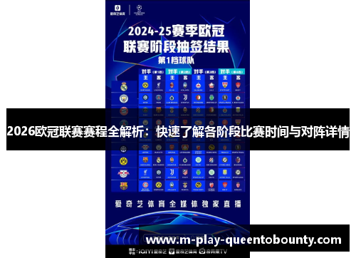 2026欧冠联赛赛程全解析：快速了解各阶段比赛时间与对阵详情