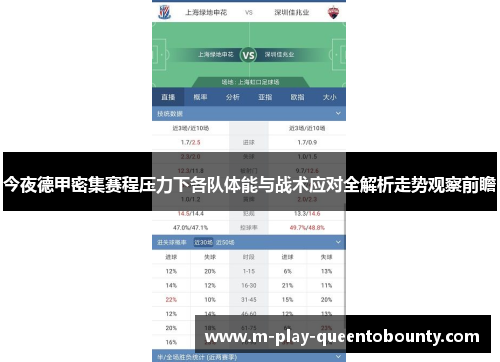 今夜德甲密集赛程压力下各队体能与战术应对全解析走势观察前瞻